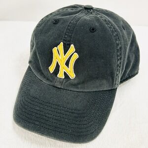 New York Yankees Twins Enterprise Gold Fitted Hat‎ Cap Large Gray MLB Baseball